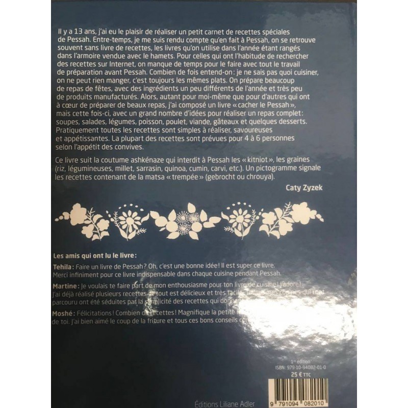 Les Bonnes Recettes de Pessah Editions Liliane Adler - 1