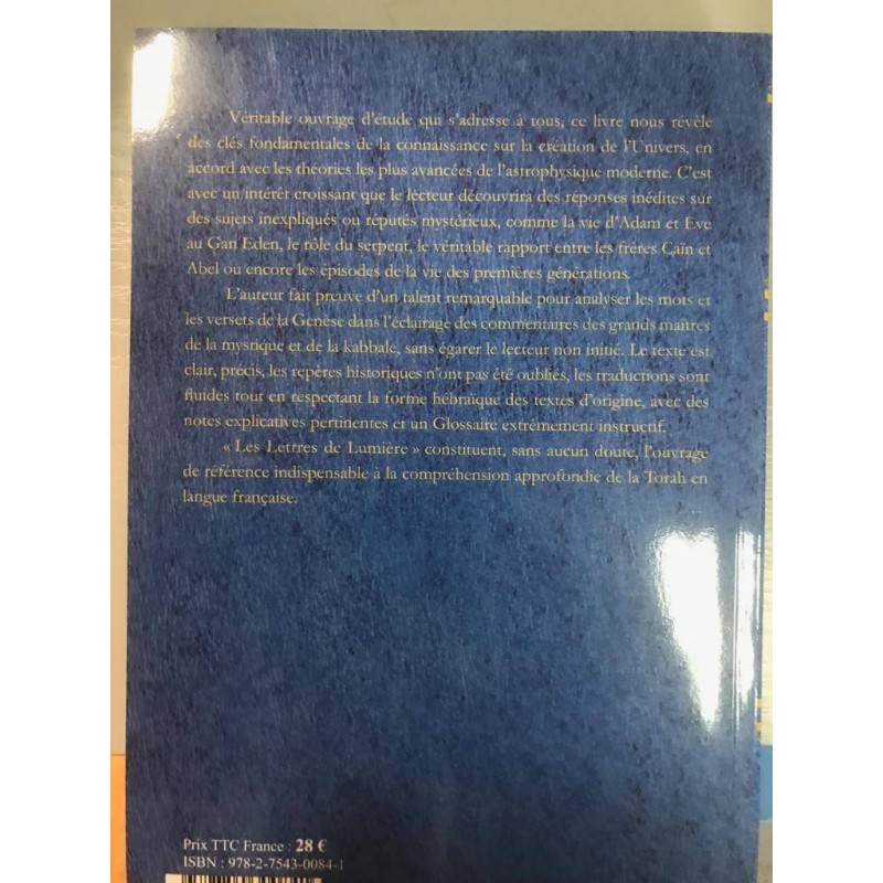 Les Lettres de Lumière Tome 1 Bereshit/La Genèse  - 1