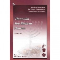 Pardess Menahem sur Hanouka/Tou Bichevat /Pourim - Rav Menahem Berros Centre Hida - 1